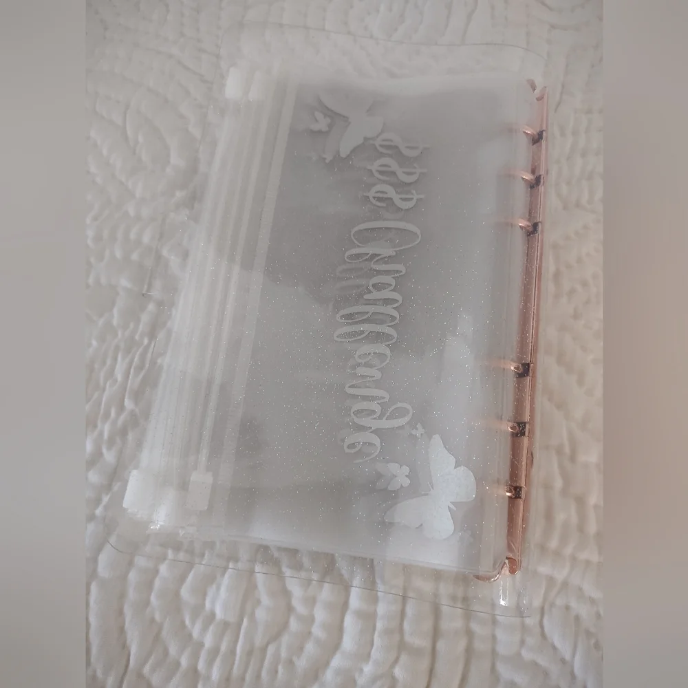 A6 Butterfly Glitter Budget Binder